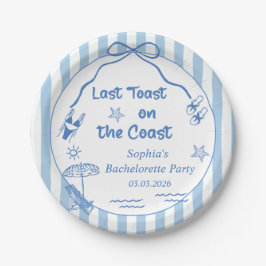 Last Toast On The Coast Bachelorette Weekend Papieren Bordje