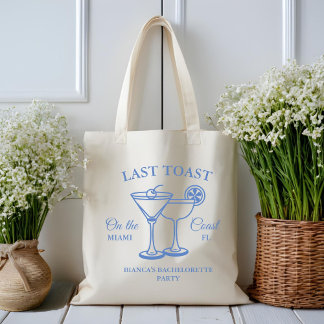 Last Toast on the Coast Bachelorette Weekend Party Grote Tote Bag