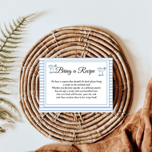 Last Toast On The Coast Beach recept voor de bruid Informatiekaartje