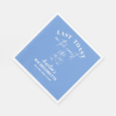 Last toast on the coast blue bachelorette party  servet (Hoek)