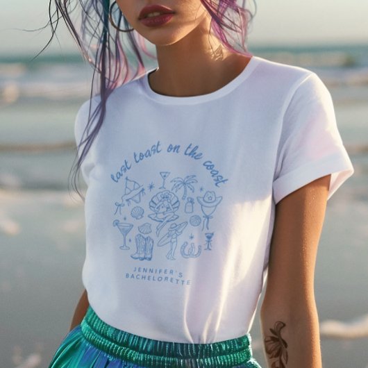 Last Toast on the Coast Blue Country Bachelorette T-shirt