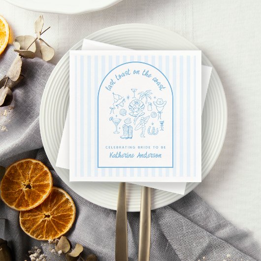 Last Toast on the Coast Blue Stripes Beach  Servet