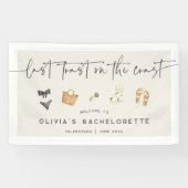"Last Toast on the Coast" Summer Bachelorette Spandoek (Horizontaal)
