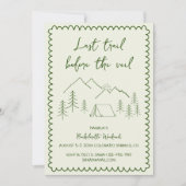 Last Trail Camping Hand getrokken vrijgezellenweek Kaart (Voorkant)