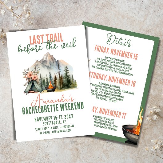 Last Trail Glamping Bachelorette reisweekend Kaart