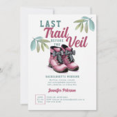 Last Trail Veil Camping Camp Bachelorette Party Kaart (Voorkant)