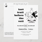 Last Trail Voor De Veil Glamping Bachelorette Kaart (Voorkant / Achterkant)