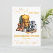 Last Trail, Wandelen Bachelorette Weekend Party Kaart (Staand voorkant)