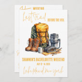 Last Trail, Wandelen Bachelorette Weekend Party Kaart (Voorkant / Achterkant)