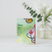 LASTEN MELISSA blauw rood paars fuchsia white Visitekaartje (Staand voorkant)