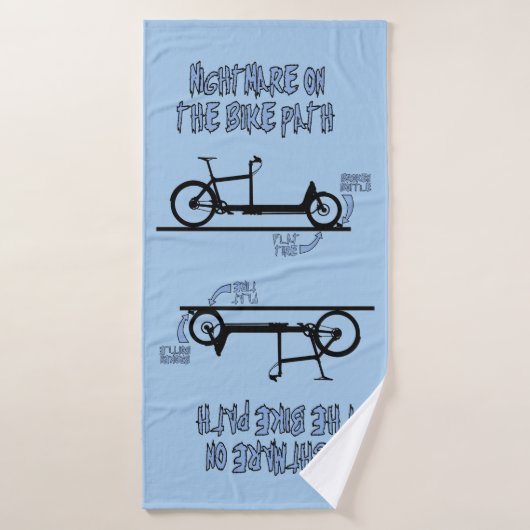 Lastenfahrrad Albtraum, Cargo bike nightmare Badhanddoek (Badhanddoek)