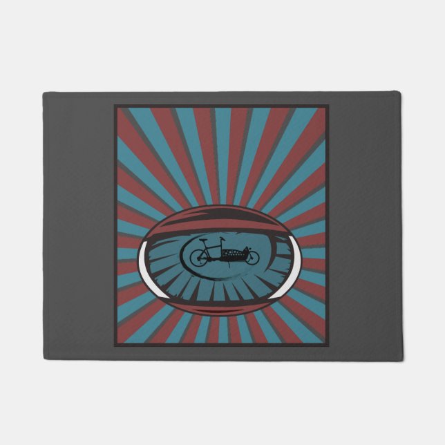 Lastenrad im Auge mit Strahlen Deurmat (Voorkant)