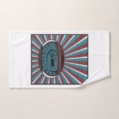 Lastenrad im Auge mit Strahlen Handdoek (Handdoek)
