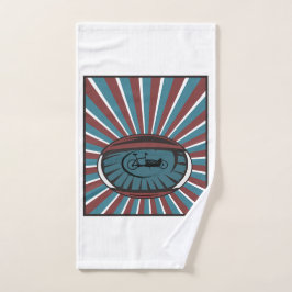 Lastenrad im Auge mit Strahlen Handdoek