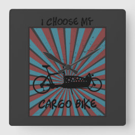 Lastenrad im Auge mit Strahlen und Spruch Vierkante Klok