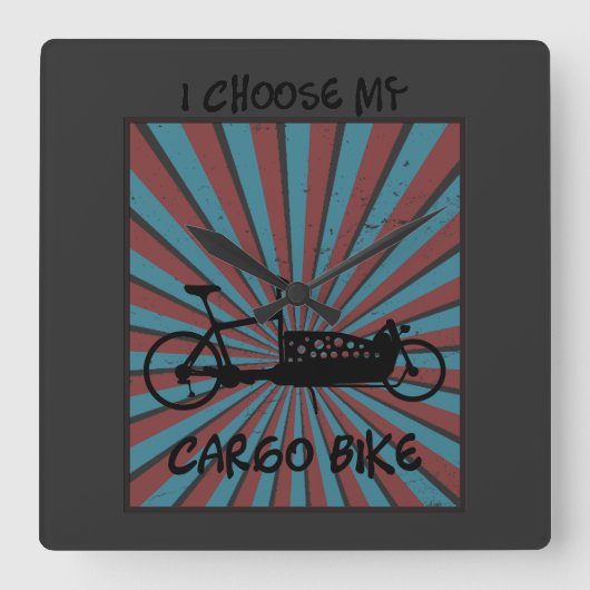 Lastenrad im Auge mit Strahlen und Spruch Vierkante Klok (Voorkant)