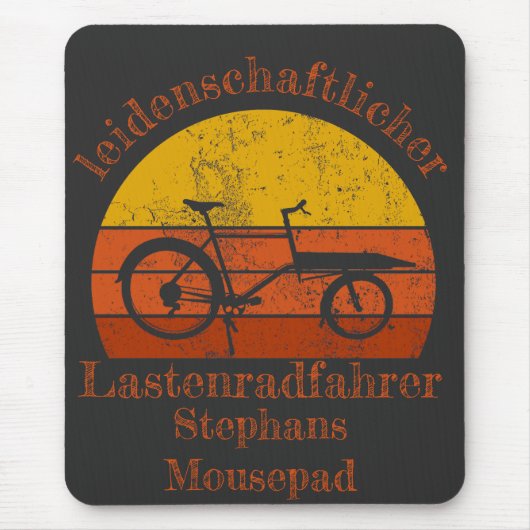 Lastenrad im Sonnenuntergang, Dein Name Muismat (Voorkant)