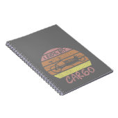 Lastenrad im Sonnenuntergang, Retro, Cargobike Notitieboek (Rechterzijde)