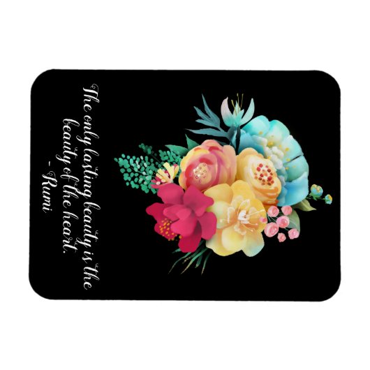 Laster Love Bouquet Rumi Quote Magneet (Horizontaal)