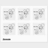 LASTIGE MUIS VIERKANTE STICKER (Vel)