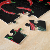 Lastige puzzel Rood | Zwarte Chilipeper Patroon (Zijkant)
