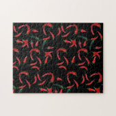 Lastige puzzel Rood | Zwarte Chilipeper Patroon (Horizontaal)