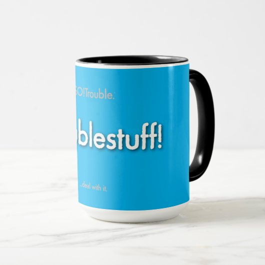 lastpost! - op blauw mok (Voorkant rechts)
