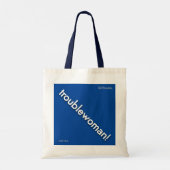 lastpost! - op blauw tote bag (Achterkant)