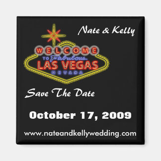 LasVegasSign, Nate & Kelly, Save The Date, Octo... Magneet