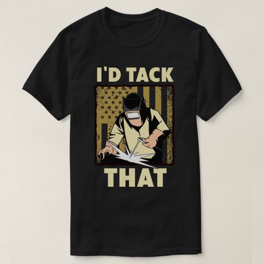 Lasvormig ontwerp voor heren Funny Welding Id Tack T-shirt (Design voorkant)