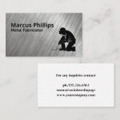 laswerk | industrieel geborsteld staal visitekaartje (Voorkant / Achterkant)