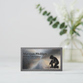 laswerk | Metaal geborsteld staal Visitekaartje (Staand voorkant)