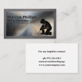 laswerk | Metaal geborsteld staal Visitekaartje (Voorkant / Achterkant)