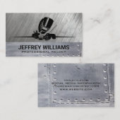 laswerk | metalen klinknagels | Staal Visitekaartje (Voorkant / Achterkant)