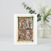 Lat 1023 f.7v David en Goliath met Saul by Le Be Briefkaart (Staand voorkant)