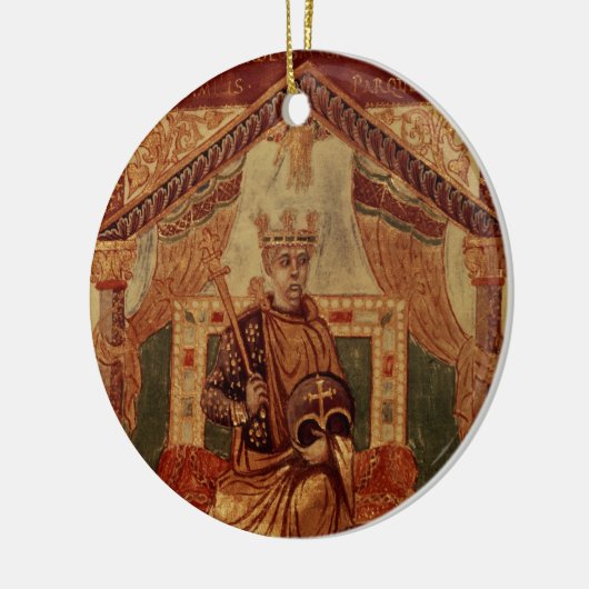 Lat 1152 f.3v Charlemagne (Carolus Magnus, Charles Keramisch Ornament (Links)