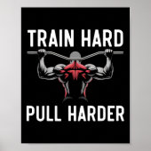 Lat Pulldown Oefening Bodybuilding Fitness Workout Poster (Voorkant)