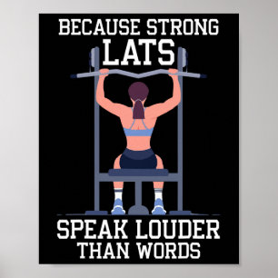 Lat Pulldown Oefening Bodybuilding Fitness Workout Poster