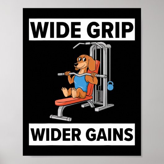 Lat Pulldown Oefening Bodybuilding Fitness Workout Poster (Voorkant)