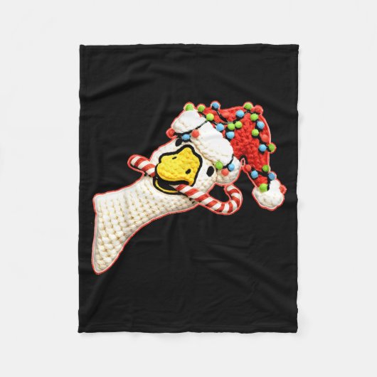 Latch Hook Faux Yarn Funny Goose Christmas Crochet Fleece Deken (Voorkant)