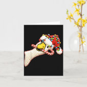 Latch Hook Faux Yarn Funny Goose Christmas Crochet Kaart (Gele Bloem)