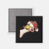 Latch Hook Faux Yarn Funny Goose Christmas Crochet Magneet (Voorkant / Achterkant)