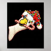 Latch Hook Faux Yarn Funny Goose Christmas Crochet Poster (Voorkant)