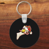 Latch Hook Faux Yarn Funny Goose Christmas Crochet Sleutelhanger (Voorkant)