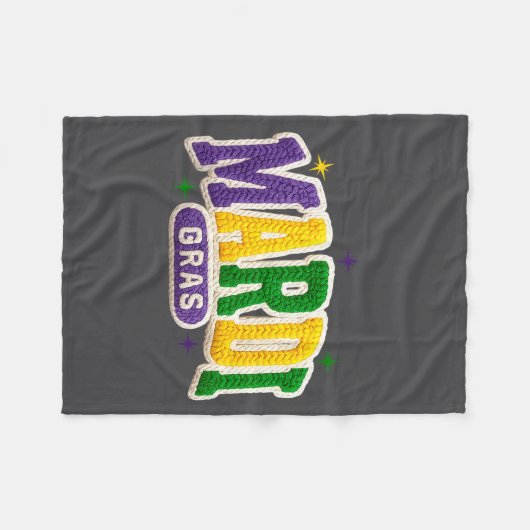 Latch Hook Mardi Gras Trendy Funny Gift Tee Men, W Fleece Deken (Voorkant (Horizontaal))