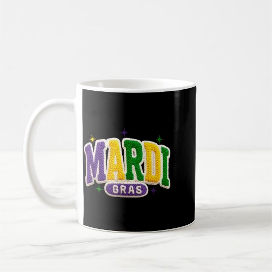 Latch Hook Mardi Gras Trendy Funny Gift Tee Men, W Koffiemok (Links)