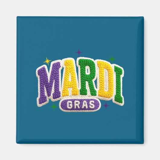 Latch Hook Mardi Gras Trendy Funny Gift Tee Men, W Magneet (Voorkant)
