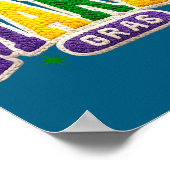 Latch Hook Mardi Gras Trendy Funny Gift Tee Men, W Poster (Hoek)