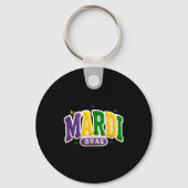 Latch Hook Mardi Gras Trendy Funny Gift Tee Men, W Sleutelhanger (Voorkant)