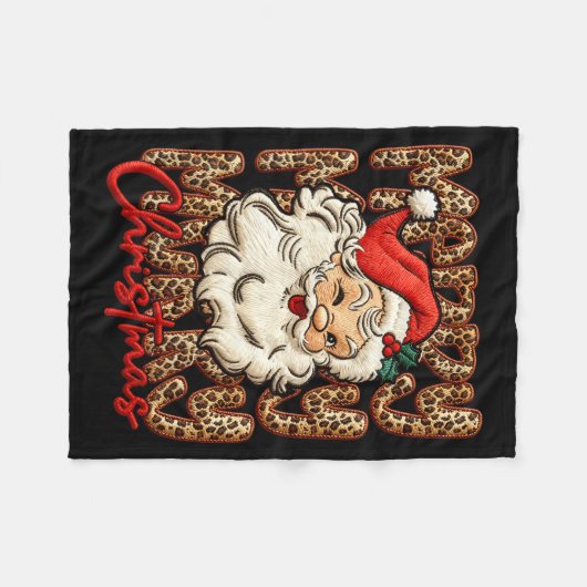 Latch Hook Yarn Crochet Coquette Merry Christmas L Fleece Deken (Voorkant (Horizontaal))